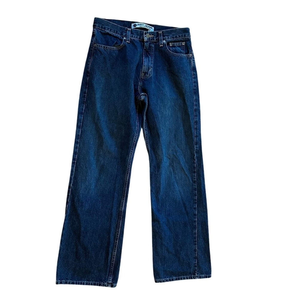 Harley Davidson Straight Leg Jeans Dark Wash Blue Denim Mens‎ 32x32